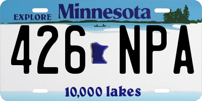 MN license plate 426NPA