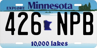 MN license plate 426NPB
