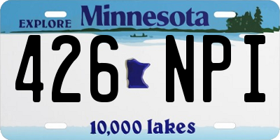 MN license plate 426NPI