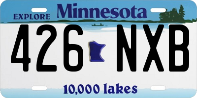 MN license plate 426NXB