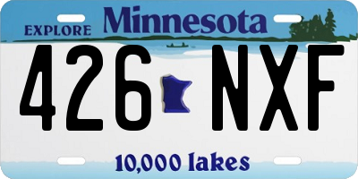 MN license plate 426NXF