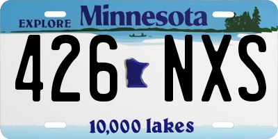 MN license plate 426NXS