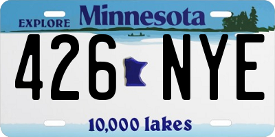 MN license plate 426NYE