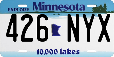 MN license plate 426NYX