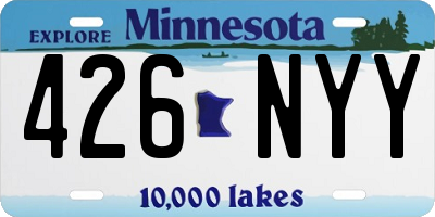 MN license plate 426NYY
