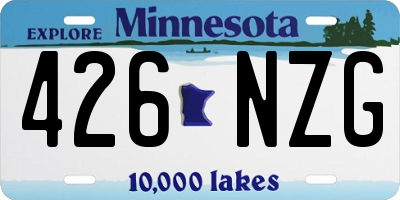 MN license plate 426NZG
