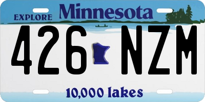 MN license plate 426NZM