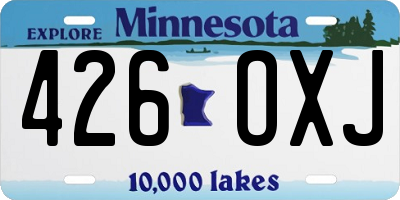 MN license plate 426OXJ