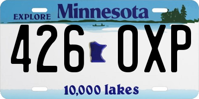 MN license plate 426OXP