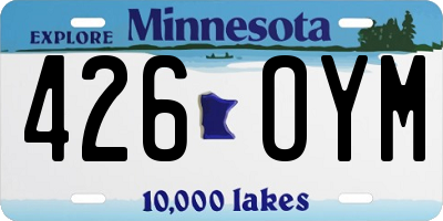 MN license plate 426OYM