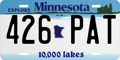 MN license plate 426PAT