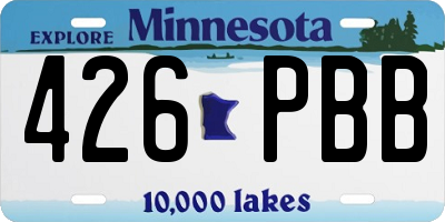 MN license plate 426PBB