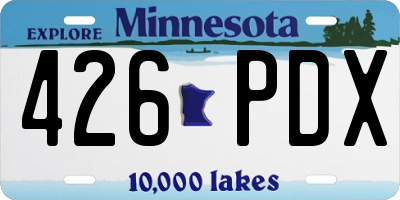 MN license plate 426PDX