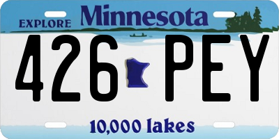 MN license plate 426PEY