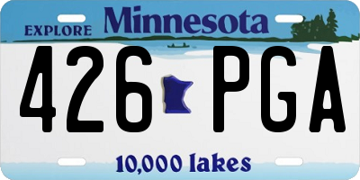 MN license plate 426PGA
