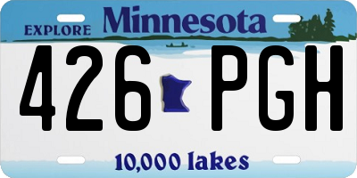 MN license plate 426PGH