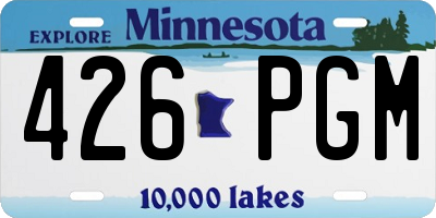 MN license plate 426PGM