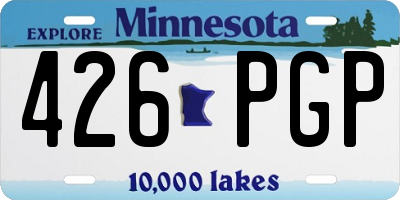 MN license plate 426PGP