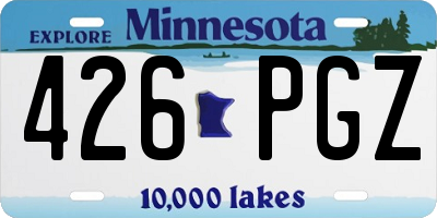 MN license plate 426PGZ