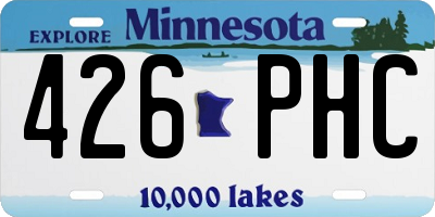 MN license plate 426PHC