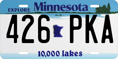 MN license plate 426PKA