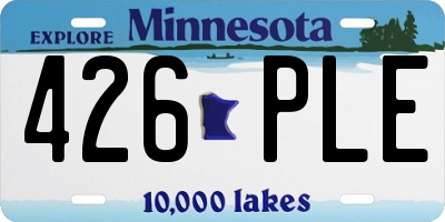 MN license plate 426PLE