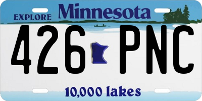 MN license plate 426PNC