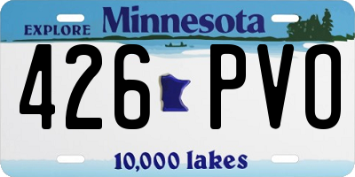MN license plate 426PVO
