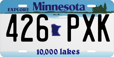 MN license plate 426PXK