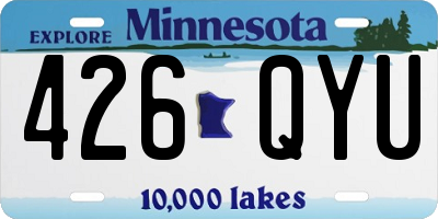 MN license plate 426QYU