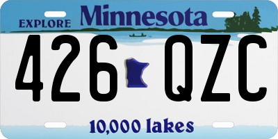 MN license plate 426QZC