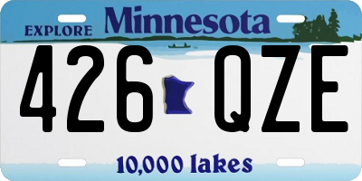 MN license plate 426QZE