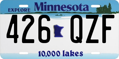 MN license plate 426QZF