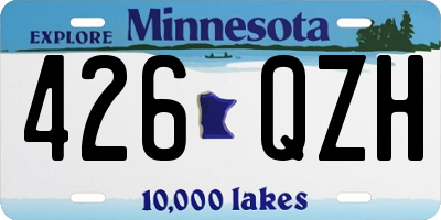 MN license plate 426QZH