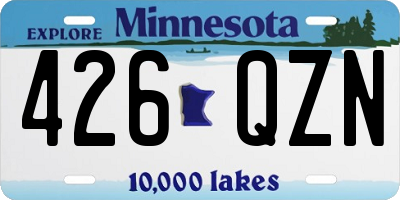MN license plate 426QZN