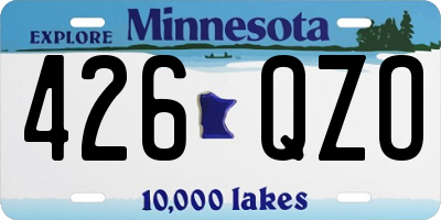 MN license plate 426QZO