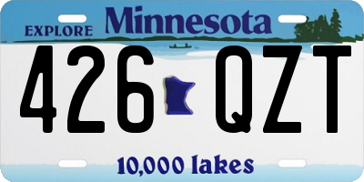 MN license plate 426QZT