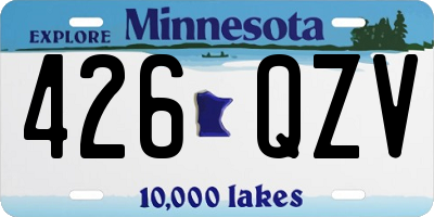 MN license plate 426QZV