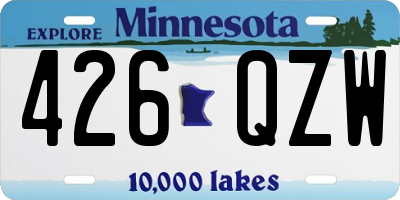 MN license plate 426QZW