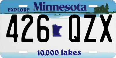 MN license plate 426QZX