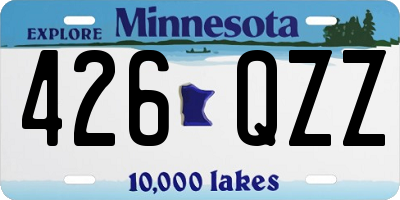 MN license plate 426QZZ