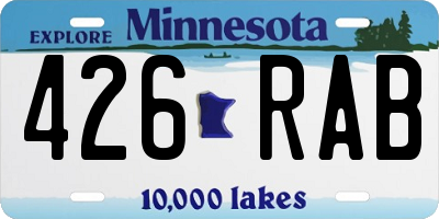 MN license plate 426RAB