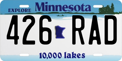 MN license plate 426RAD