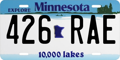 MN license plate 426RAE