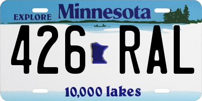 MN license plate 426RAL
