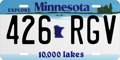 MN license plate 426RGV