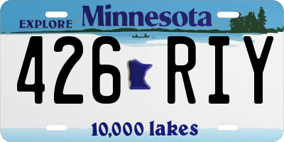 MN license plate 426RIY