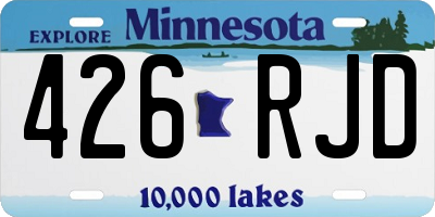 MN license plate 426RJD
