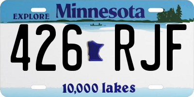 MN license plate 426RJF