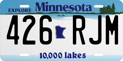 MN license plate 426RJM